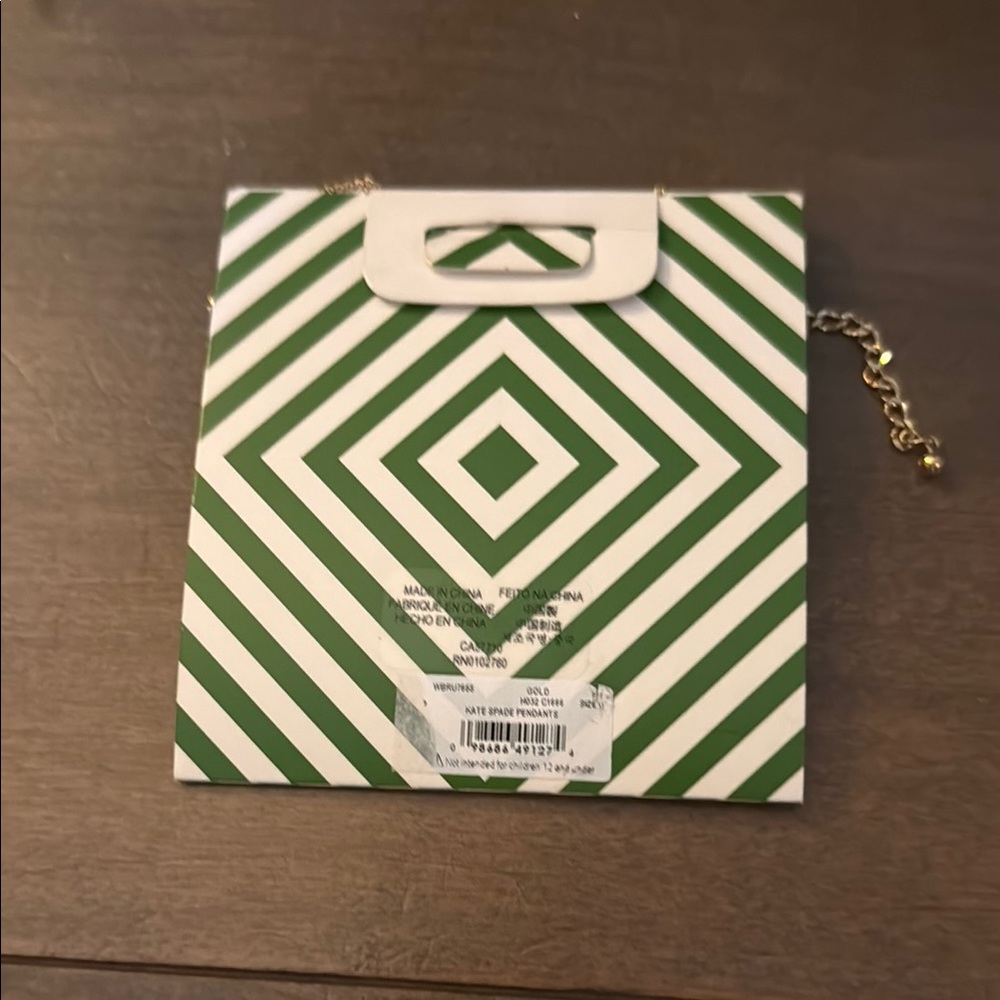 Kate Spade Gold 'M' Pendant Necklace - Picture 2 of 2